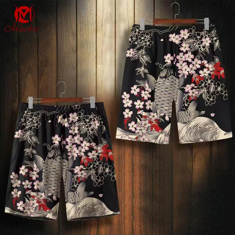 Unisex “Lucky Koi” Casual Streetwear Shorts(Duty Free)
