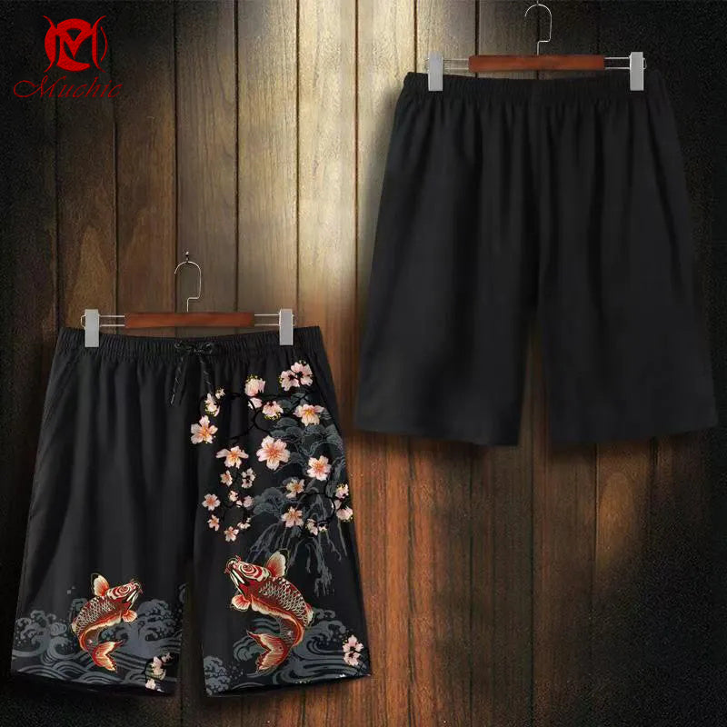 Unisex “Lucky Koi” Casual Streetwear Shorts(Duty Free)