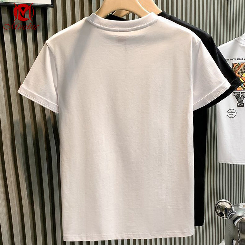 Unisex Intangible Cultural Heritag Double Dragon Embroidery T-shirt(Hand Embroidered) (Duty Free)