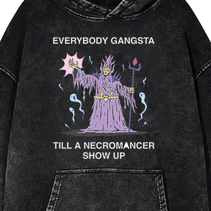 Muchic Unisex 'EVERYBODY GANGSTA' Fun Graphic Long Sleeve Hoodie