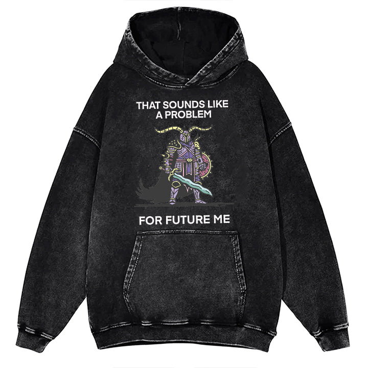 Muchic Unisex "FOR FUTURE ME" Fun Graphic Print Long Sleeve Hoodie