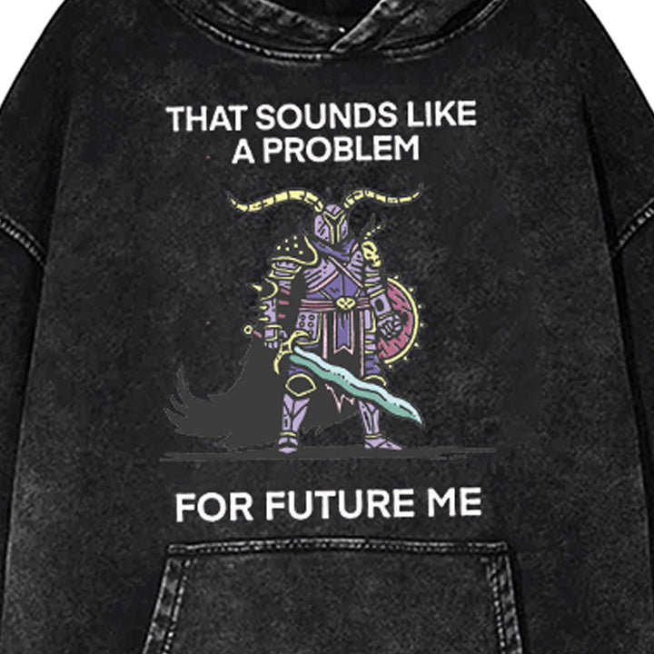 Muchic Unisex "FOR FUTURE ME" Fun Graphic Print Long Sleeve Hoodie