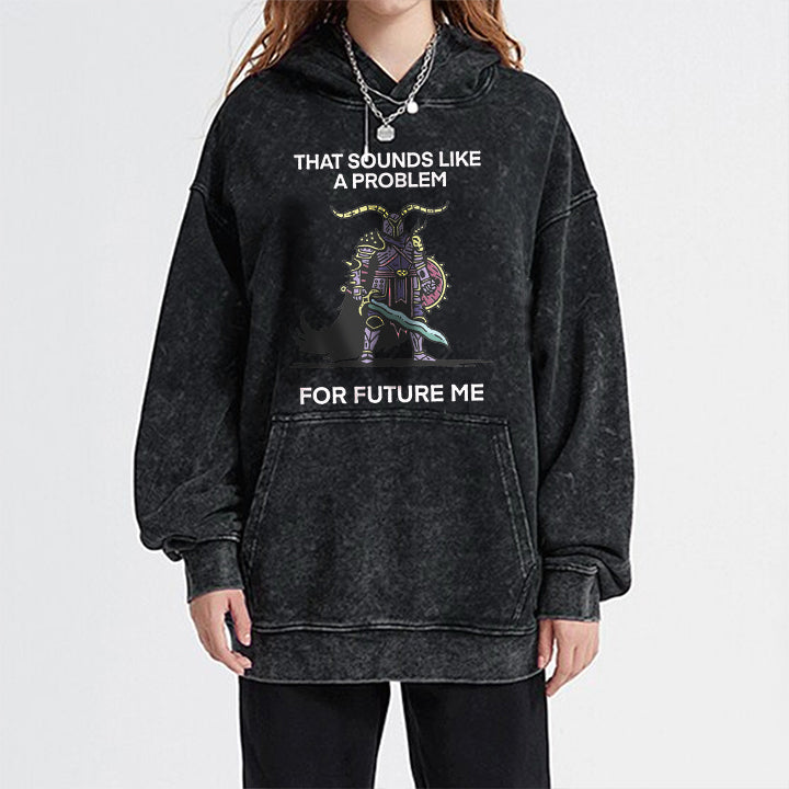 Muchic Unisex "FOR FUTURE ME" Fun Graphic Print Long Sleeve Hoodie