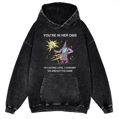 Muchic Unisex "Witch" Fun Graphic Print Long Sleeve Hoodie