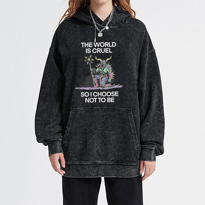 Muchic Unisex "SOICHOOSE NOTTO BE" Fun Graphic Print Long Sleeve Hoodie