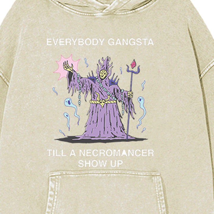 Muchic Unisex 'EVERYBODY GANGSTA' Fun Graphic Long Sleeve Hoodie