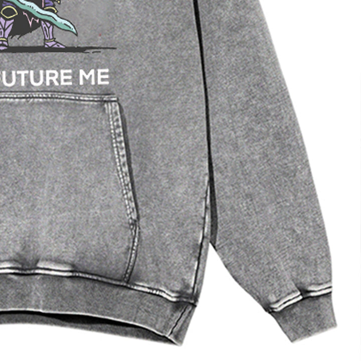 Muchic Unisex "FOR FUTURE ME" Fun Graphic Print Long Sleeve Hoodie