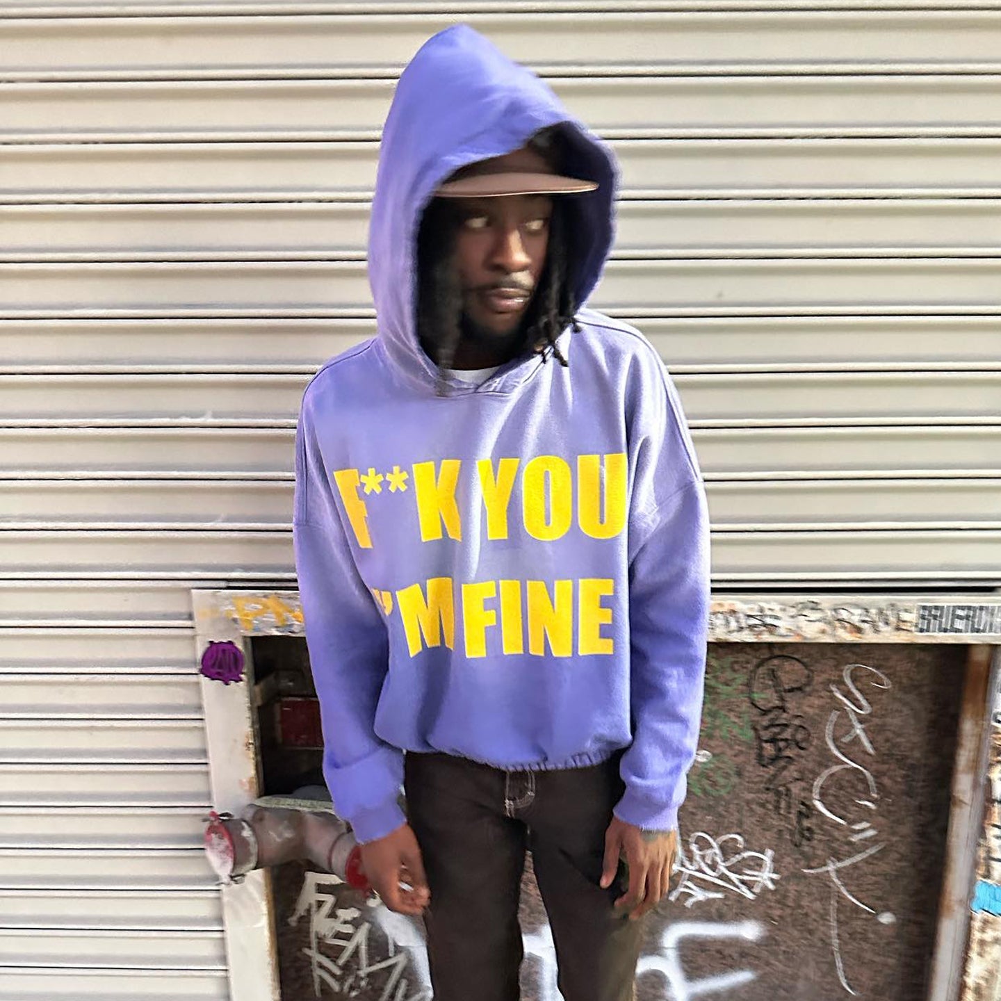 Muchic I'm Fine Casual Street Hoodie