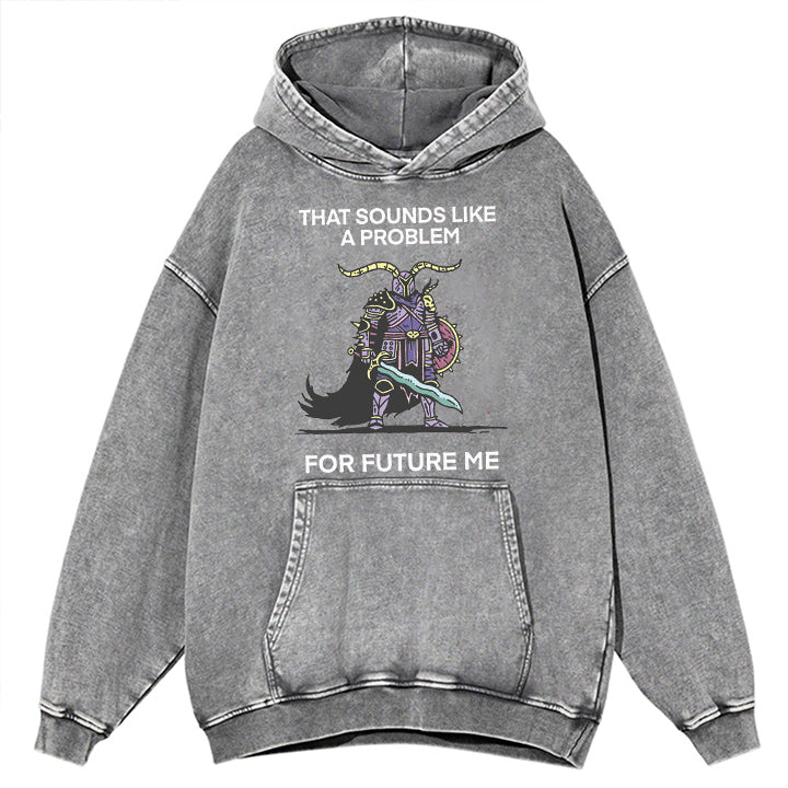 Muchic Unisex "FOR FUTURE ME" Fun Graphic Print Long Sleeve Hoodie