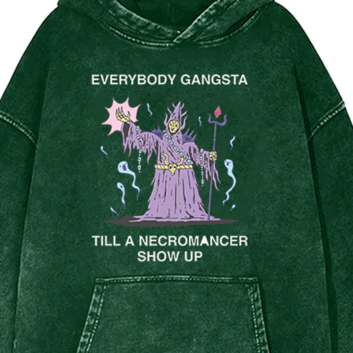 Muchic Unisex 'EVERYBODY GANGSTA' Fun Graphic Long Sleeve Hoodie