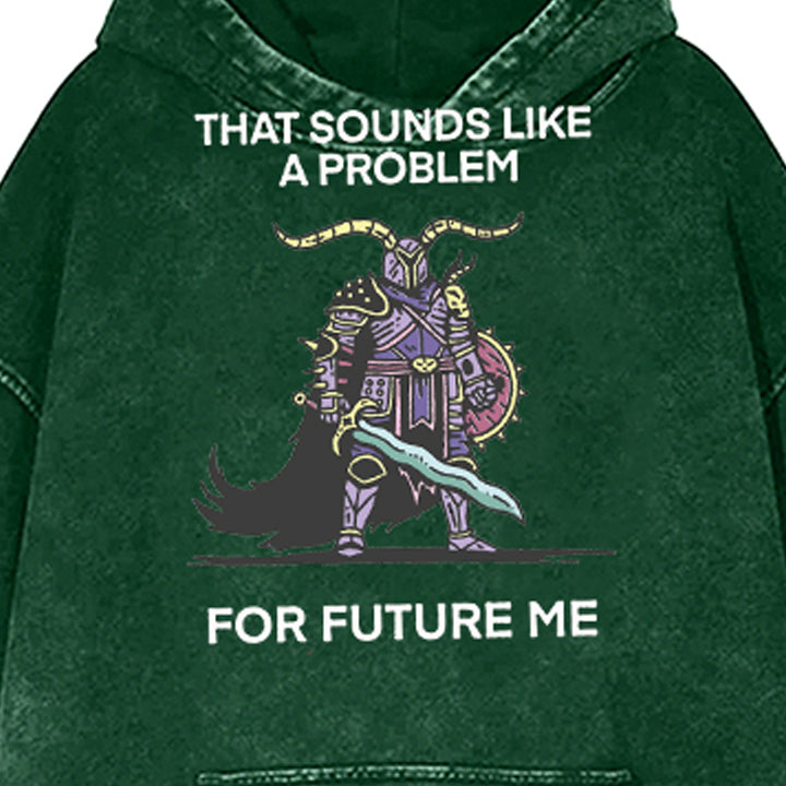 Muchic Unisex "FOR FUTURE ME" Fun Graphic Print Long Sleeve Hoodie