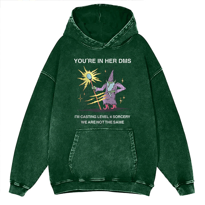 Muchic Unisex "Witch" Fun Graphic Print Long Sleeve Hoodie