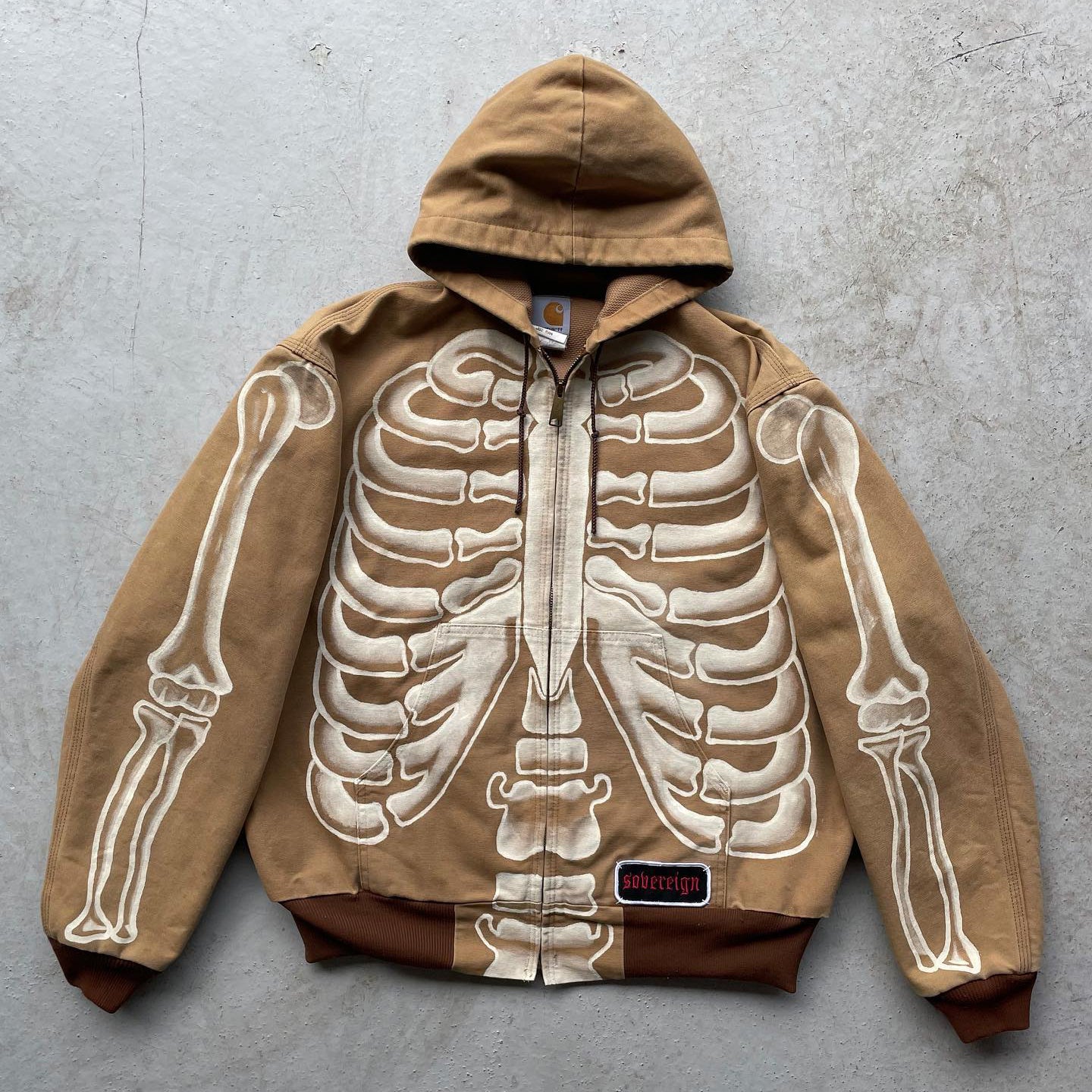 Street Skeleton Long Sleeve Zip-Up Jacket