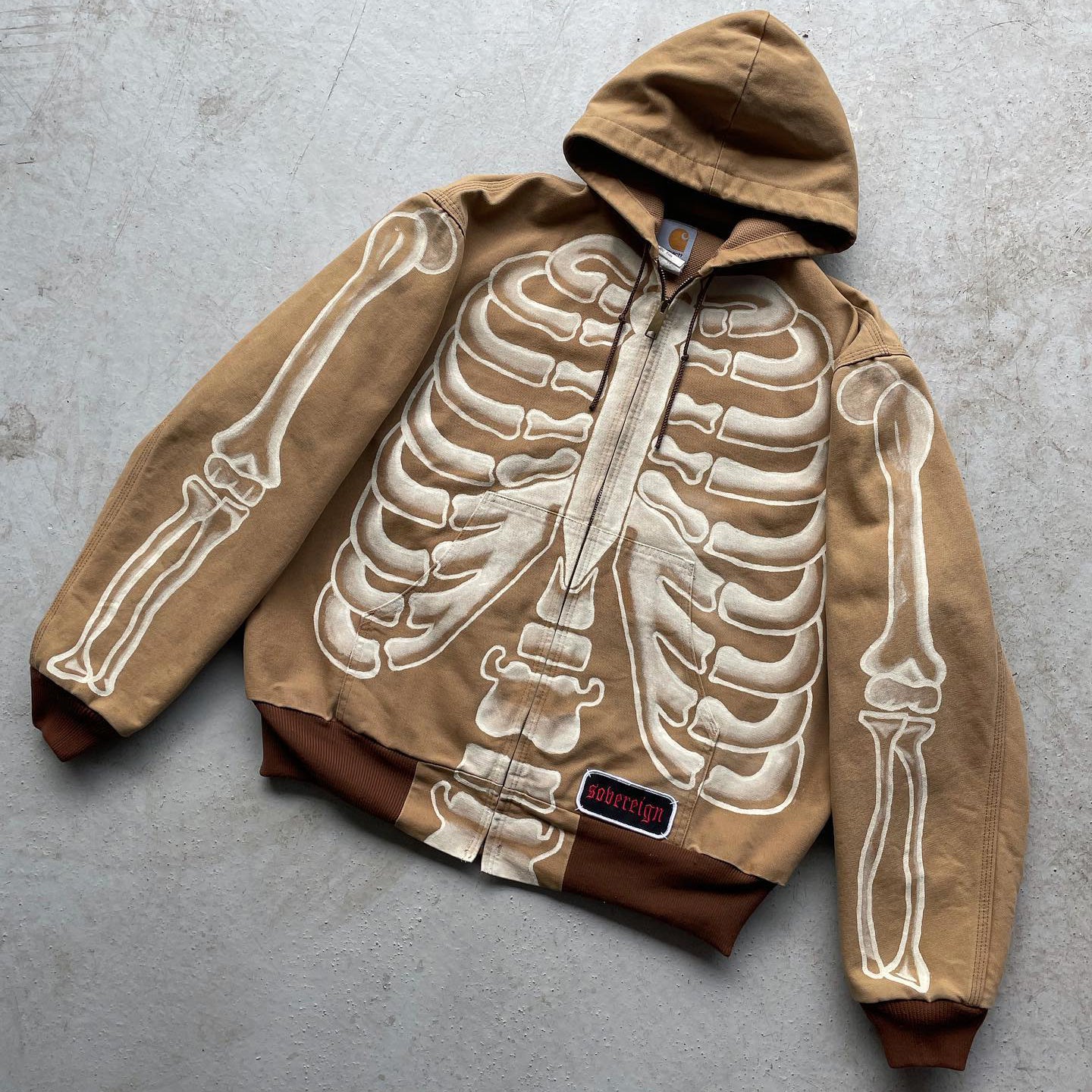 Street Skeleton Long Sleeve Zip-Up Jacket