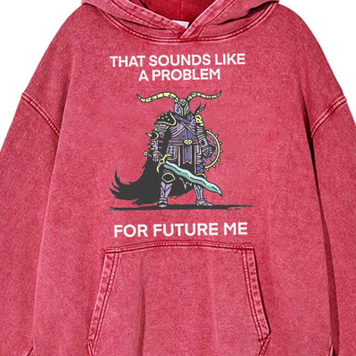 Muchic Unisex "FOR FUTURE ME" Fun Graphic Print Long Sleeve Hoodie