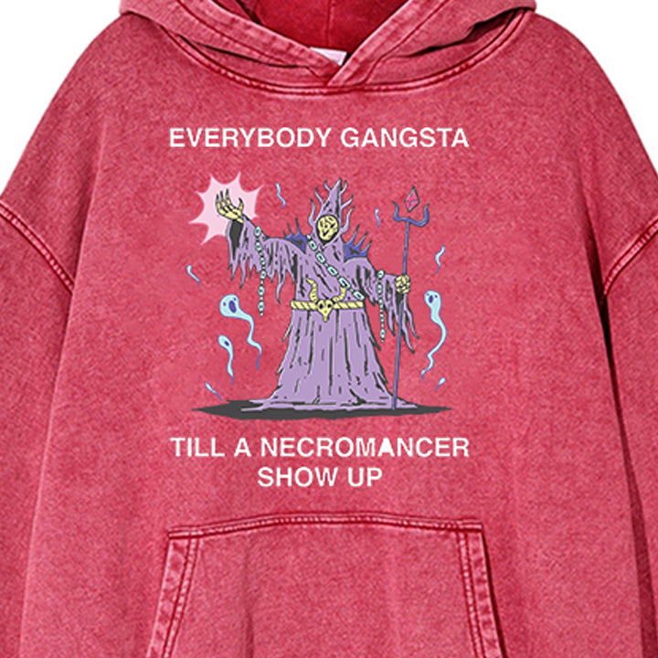 Muchic Unisex 'EVERYBODY GANGSTA' Fun Graphic Long Sleeve Hoodie