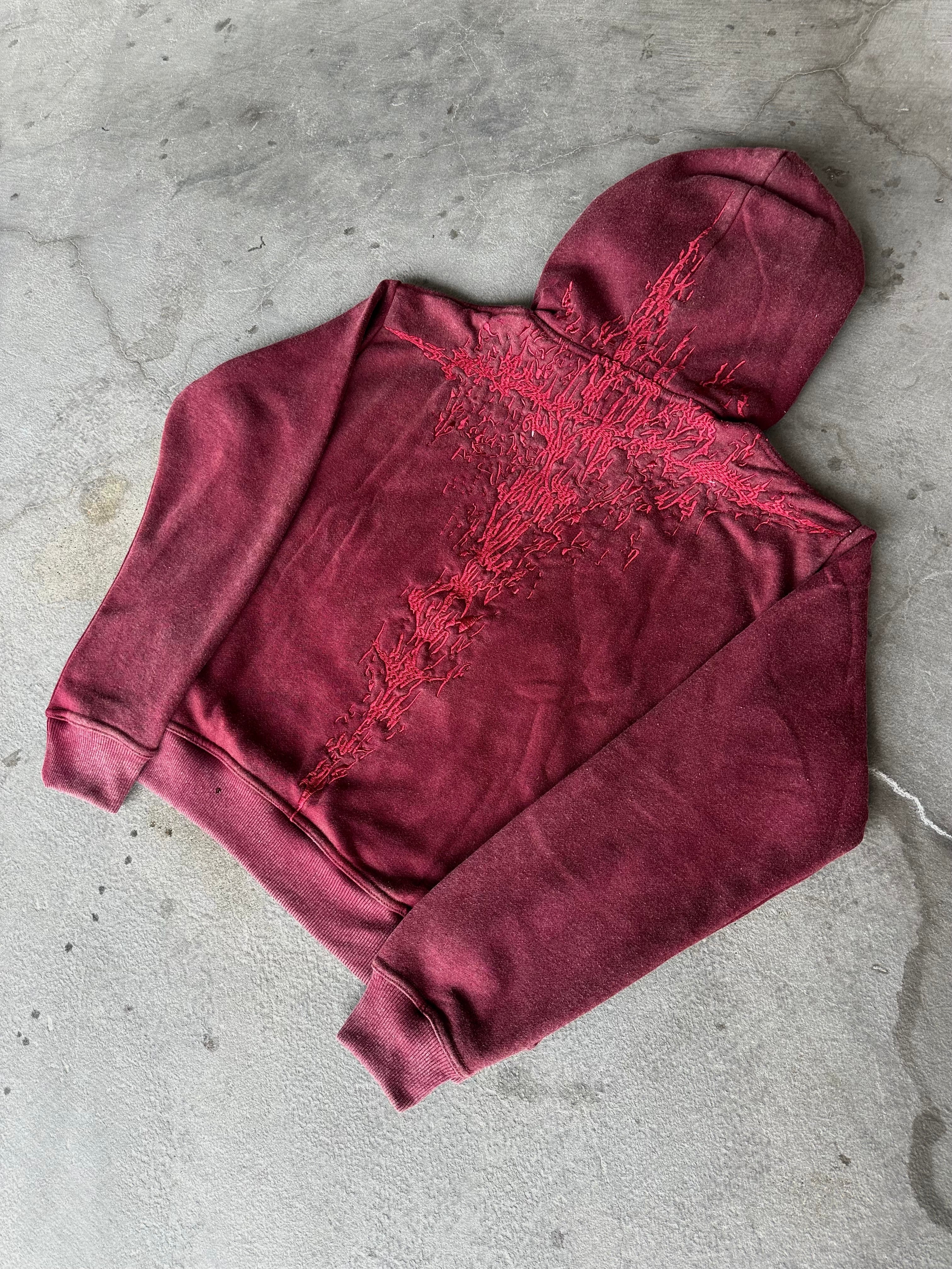 "Half a Million" Embroidered Hoodie (Maroon)