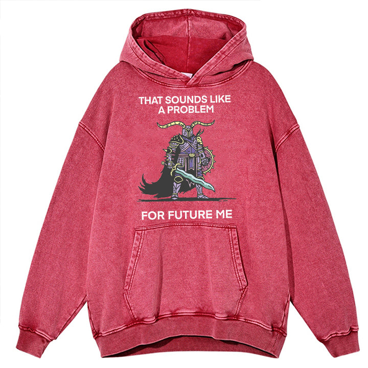 Muchic Unisex "FOR FUTURE ME" Fun Graphic Print Long Sleeve Hoodie