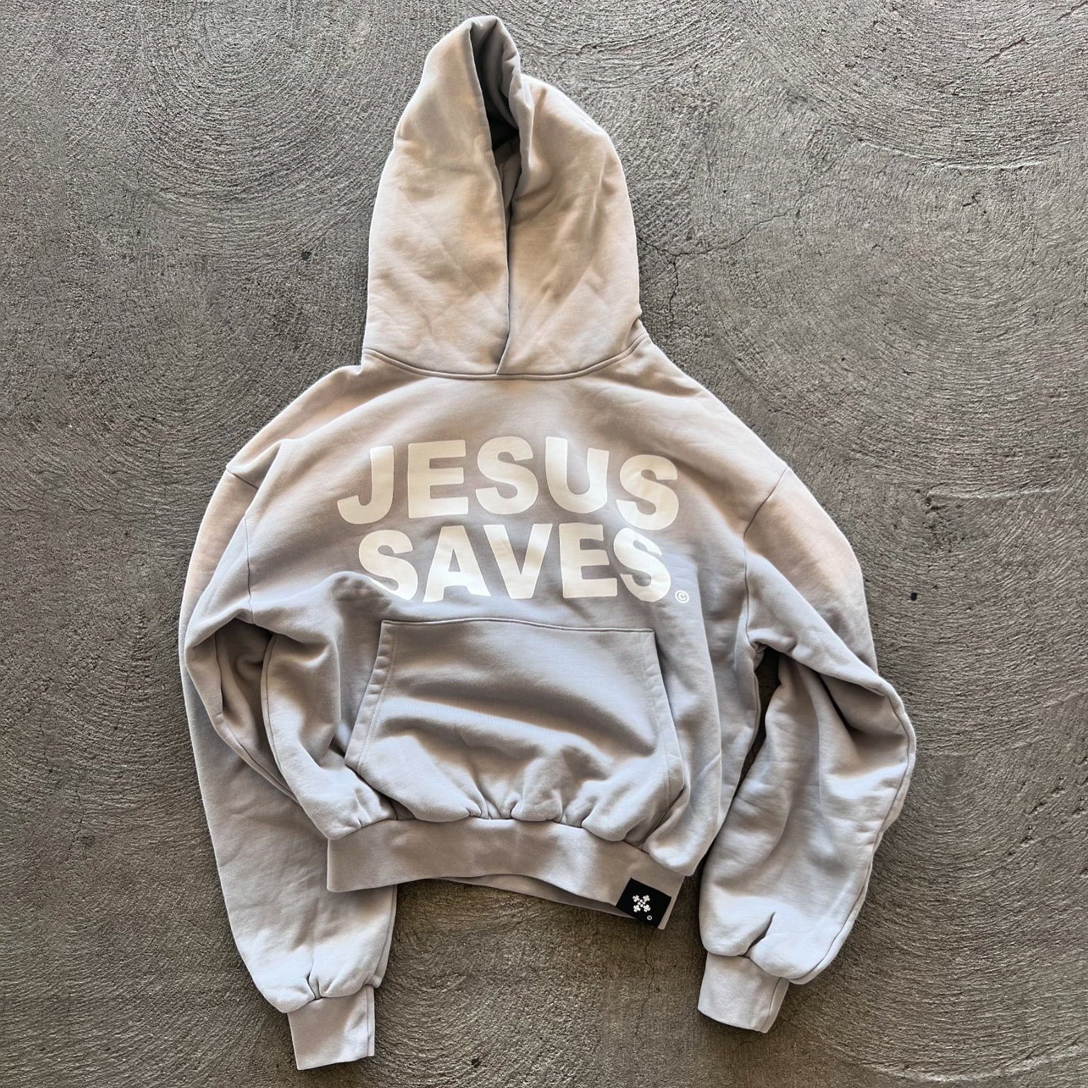 Muchic Jesus Saves Print Long Sleeve Hoodies