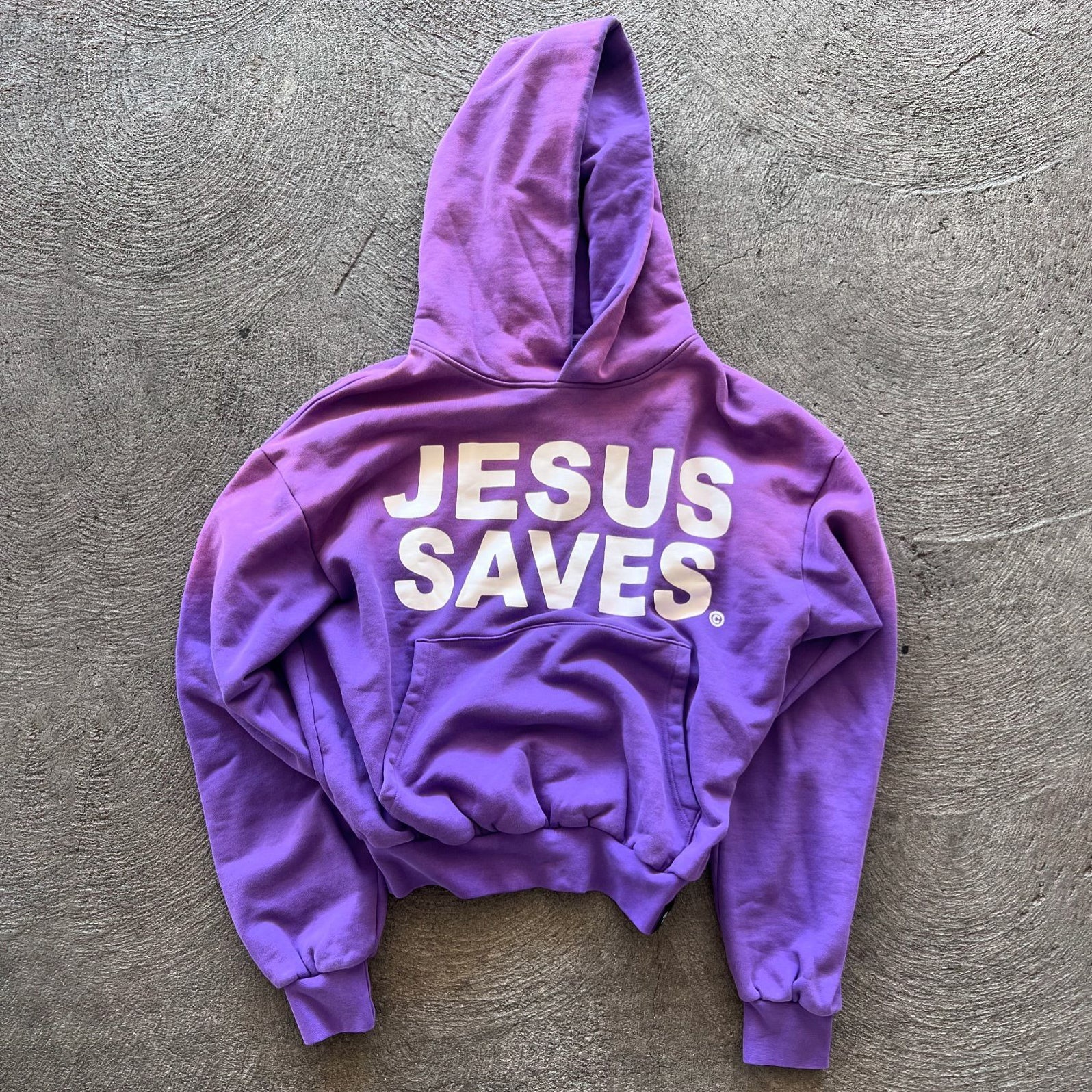 Muchic Jesus Saves Print Long Sleeve Hoodies