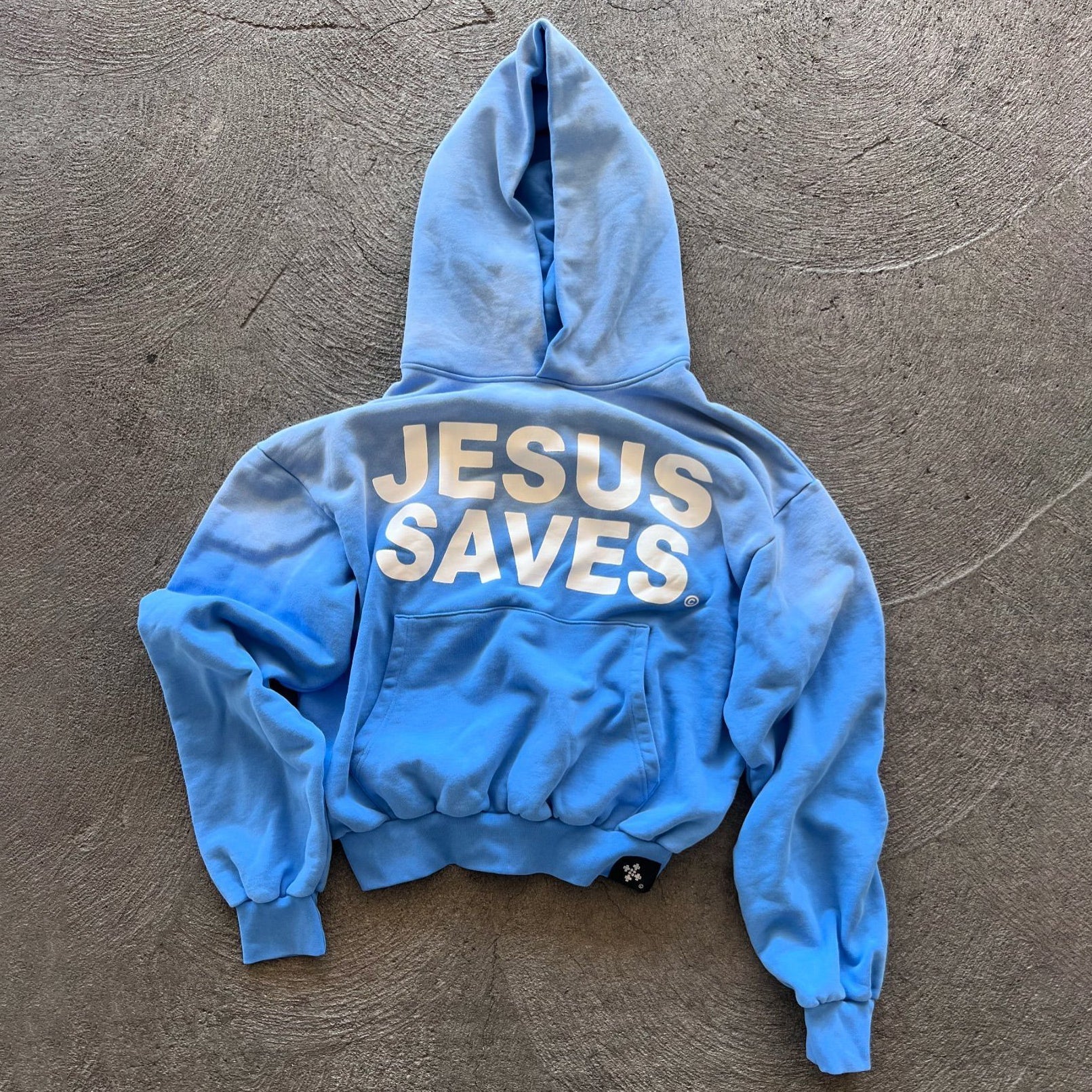 Muchic Jesus Saves Print Long Sleeve Hoodies