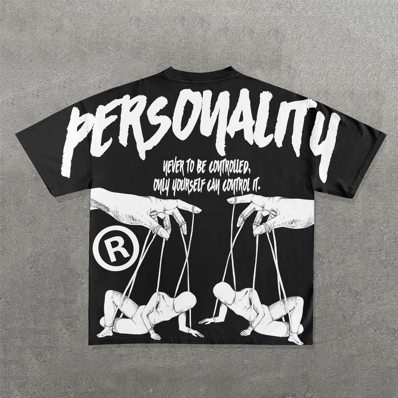 Muchic Personality Print Short Sleeve T-Shirt