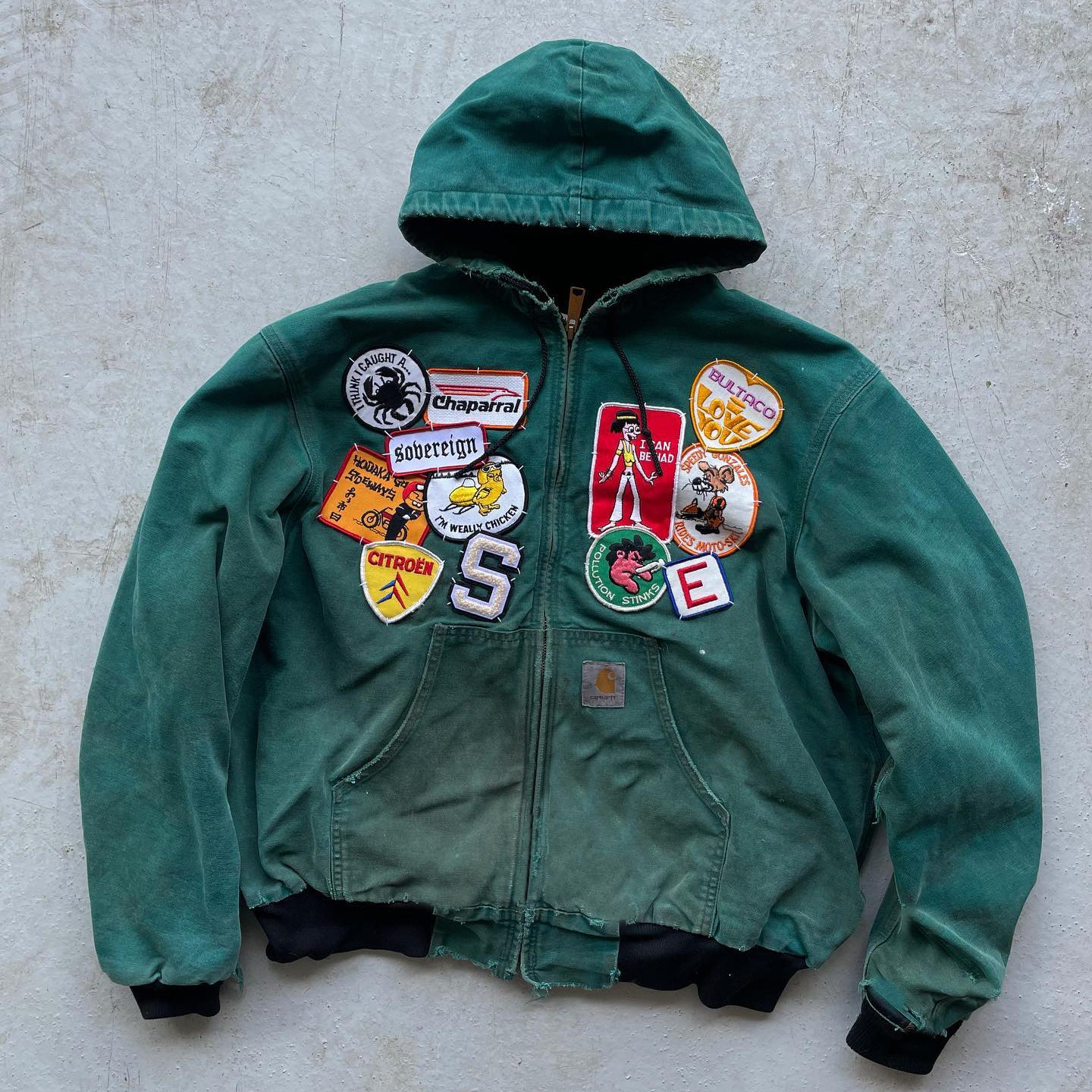 Street Retro Badge Design Zipper Lined Jacket