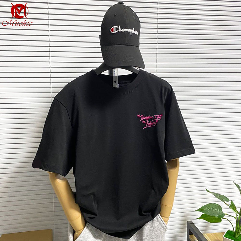 Unisex Intangible Cultural Heritage Tigers Embroidery T-shirt(Hand Embroidered) (Duty Free)