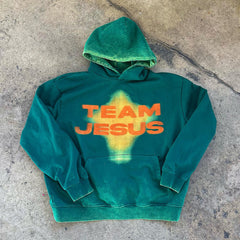 Muchic Team Jesus Print Long Sleeve Hoodies