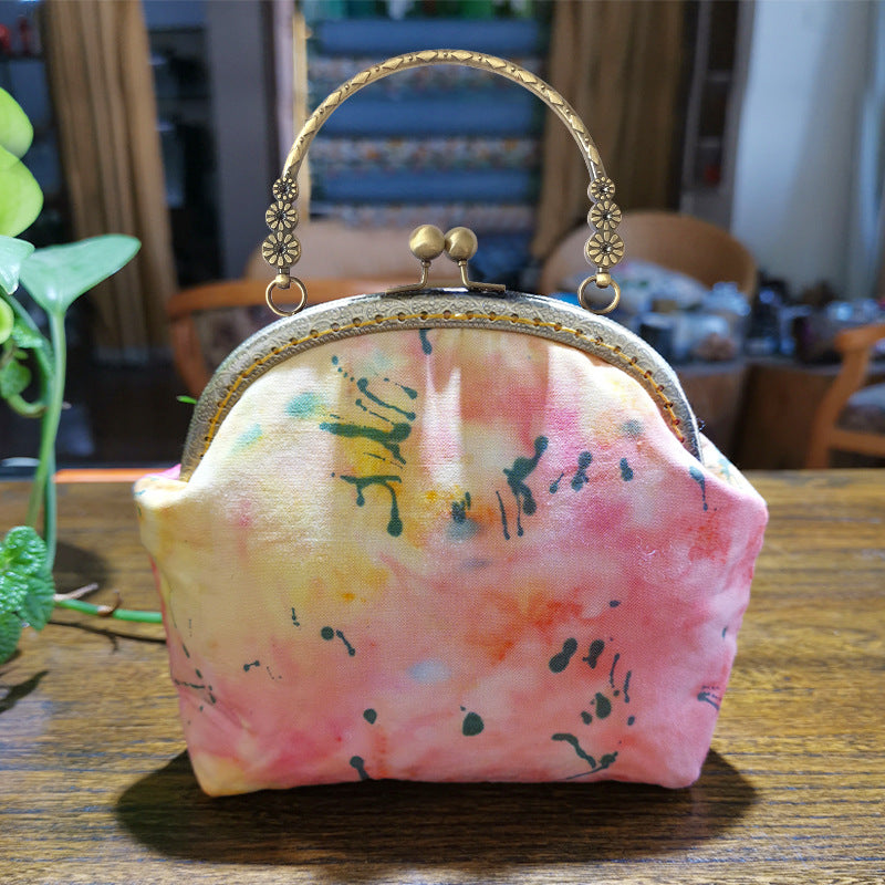Lu Embroidery Hand-Embroidery Diy Material Bag Three-Dimensional Ribbon Embroidery Tote Bag Cross-Body Bag Dual-Purpose(duty free)