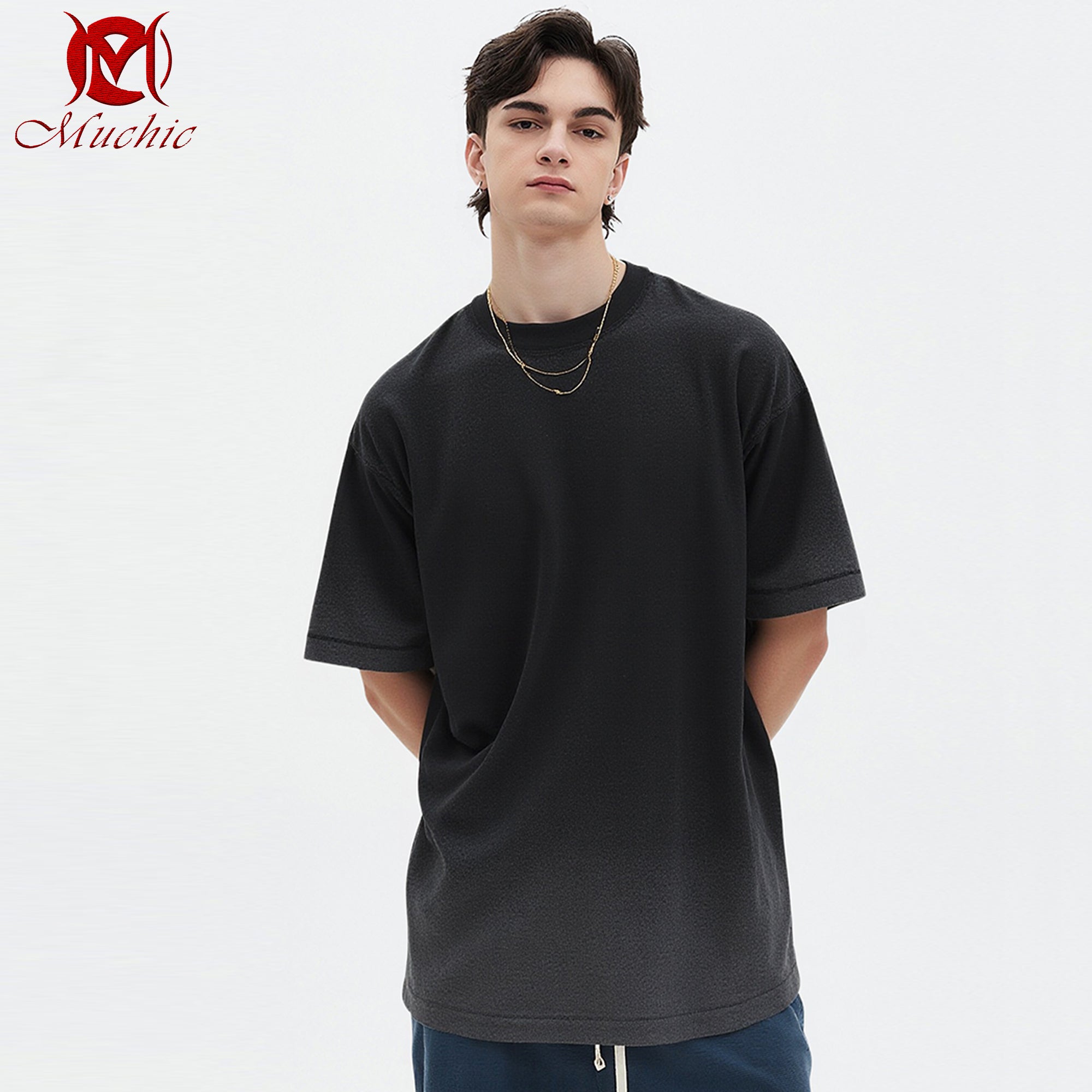 Unisex Heavy Washed Distressed Short Sleeve T-Shirt (Duty Free)