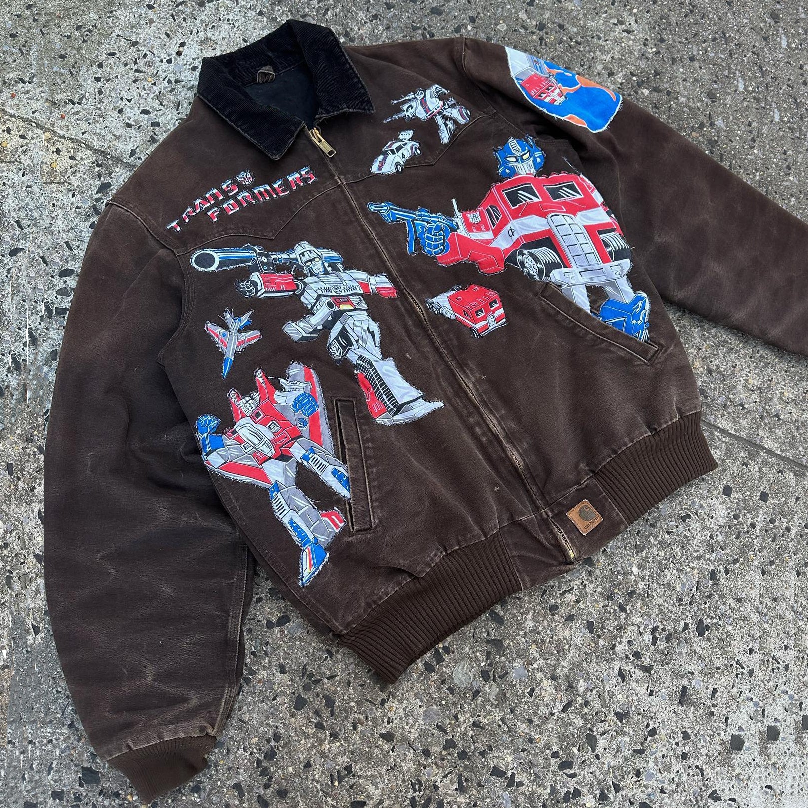 Casual Street Graffiti Lined Jacket