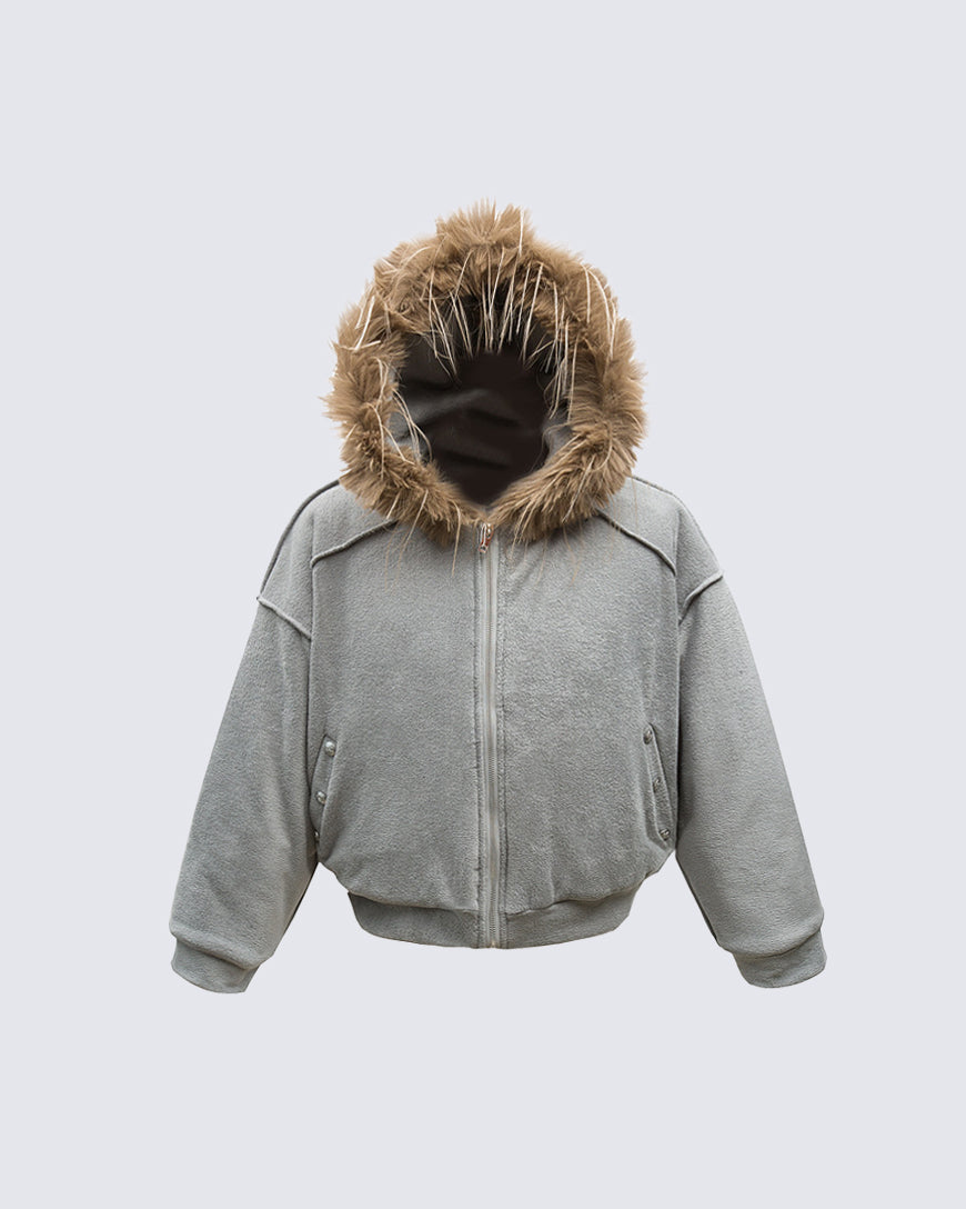 Muchic Unisex Fur-Lined Bomber Hoodies – Ultimate Winter Style