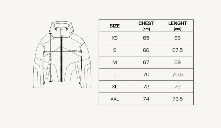 Muchic Unisex Maillard Long Sleeve Puffer Jacket