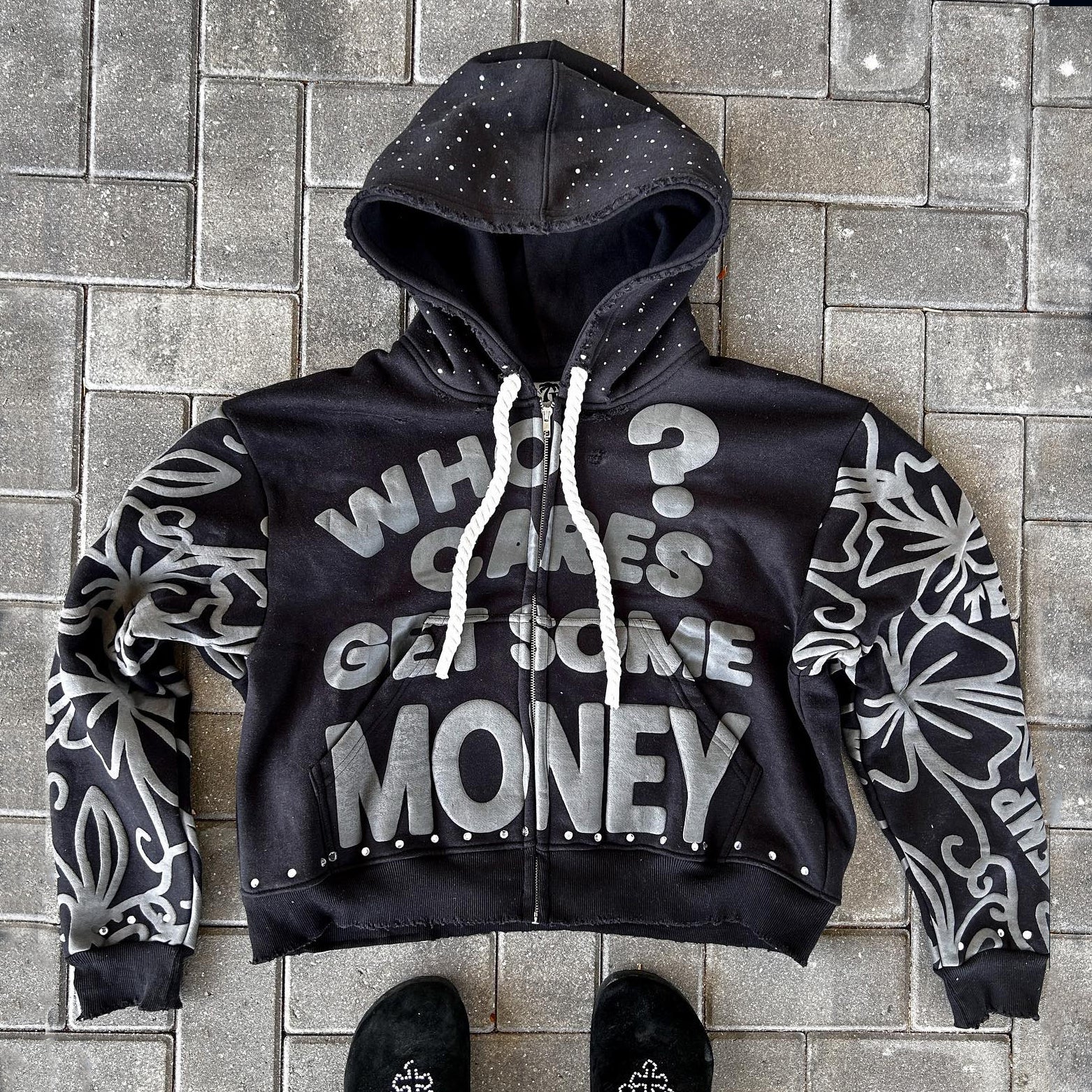 Muchic Who Cares Get Some Money Hoodie