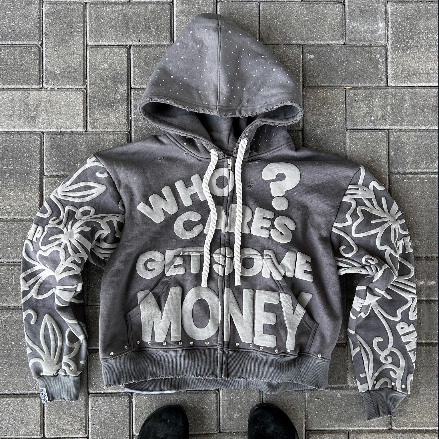 Muchic Who Cares Get Some Money Hoodie