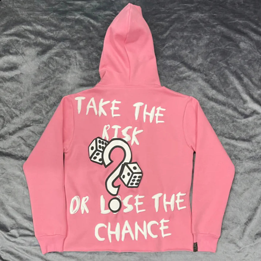 Muchic Lucky Dice puff printing street hoodie