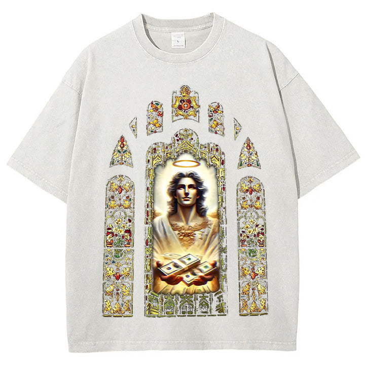 MUCHIC Unisex Fashion "Faith" Christ Graphic Print Long Sleeve Hoodie (T-shirt)