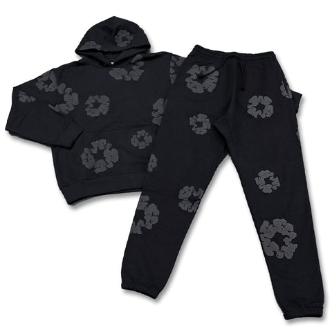 Muchic Unisex Casual Street Floral Print Set