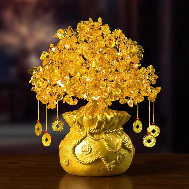 Natural Crystal Money Tree – Wealth & Prosperity Decorative Ornament