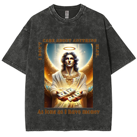 MUCHIC Unisex Fashion "Money to Spend" Christ Graphic Print Long Sleeve Hoodie (T-shirt)