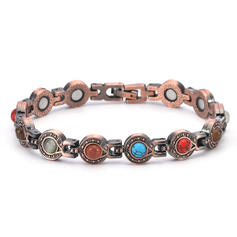 Magnetic Healing Bracelet with Chakra Stones – Energy Balance Jewelry
