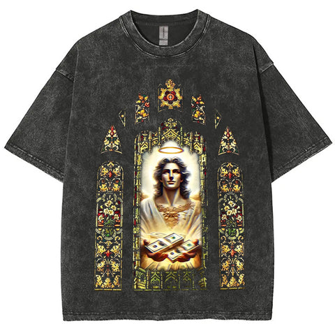 MUCHIC Unisex Fashion "Faith" Christ Graphic Print Long Sleeve Hoodie (T-shirt)