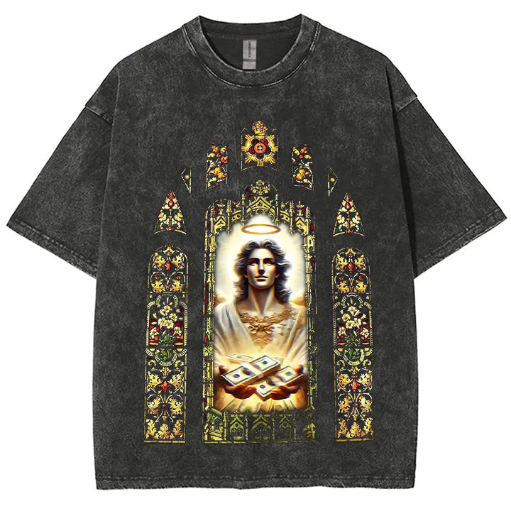 MUCHIC Unisex Fashion "Faith" Christ Graphic Print Long Sleeve Hoodie (T-shirt)