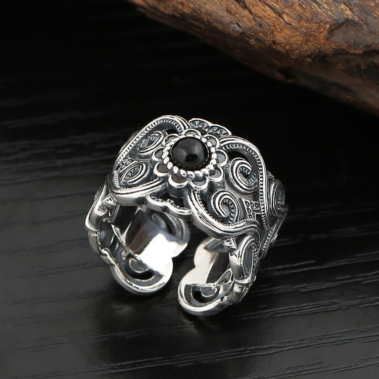 Bohemian Tibetan Ring – Vintage Adjustable Spiritual Jewelry