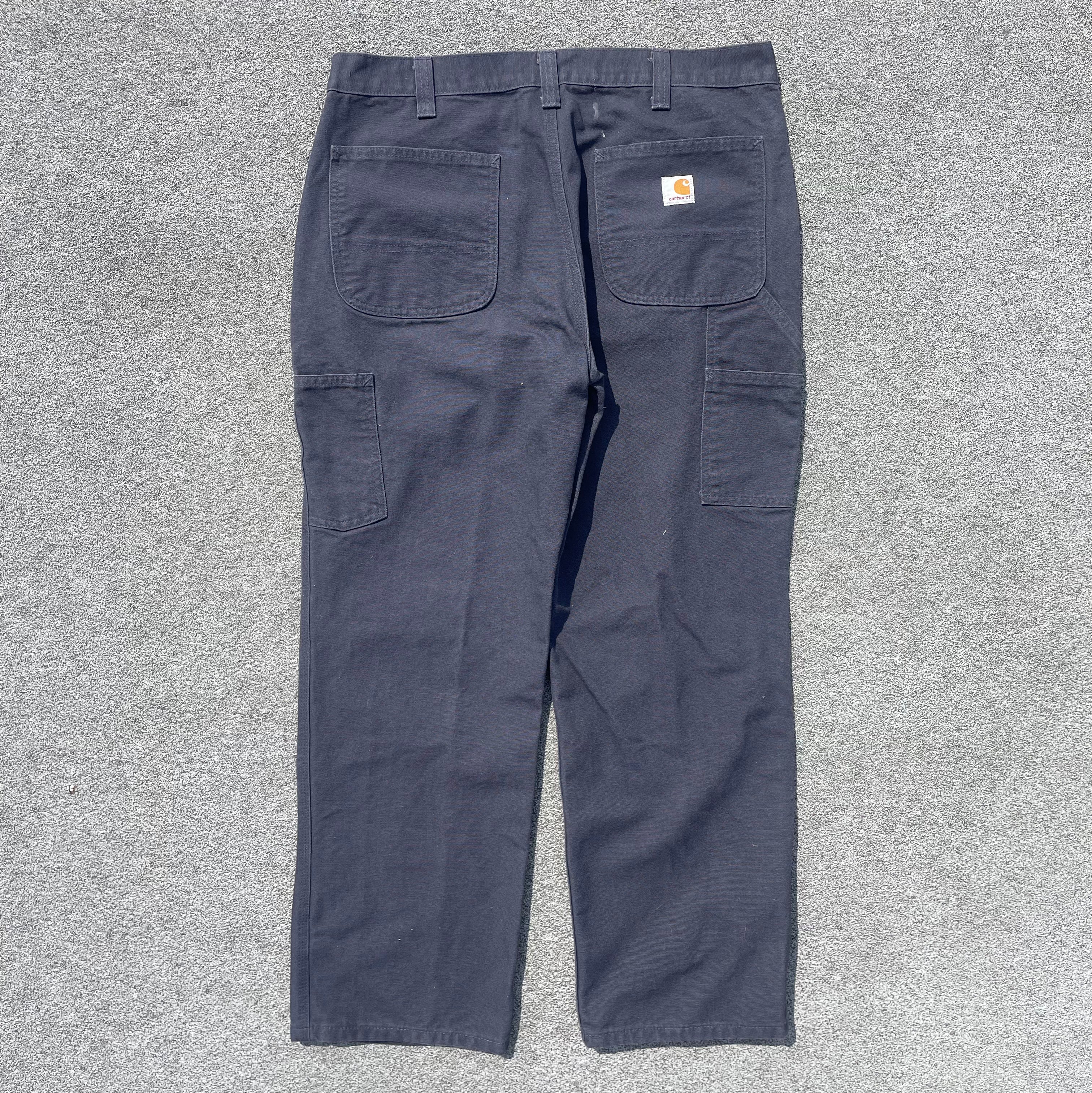 Vintage Carhartt Dark Grey / Navy Carpenter Trousers