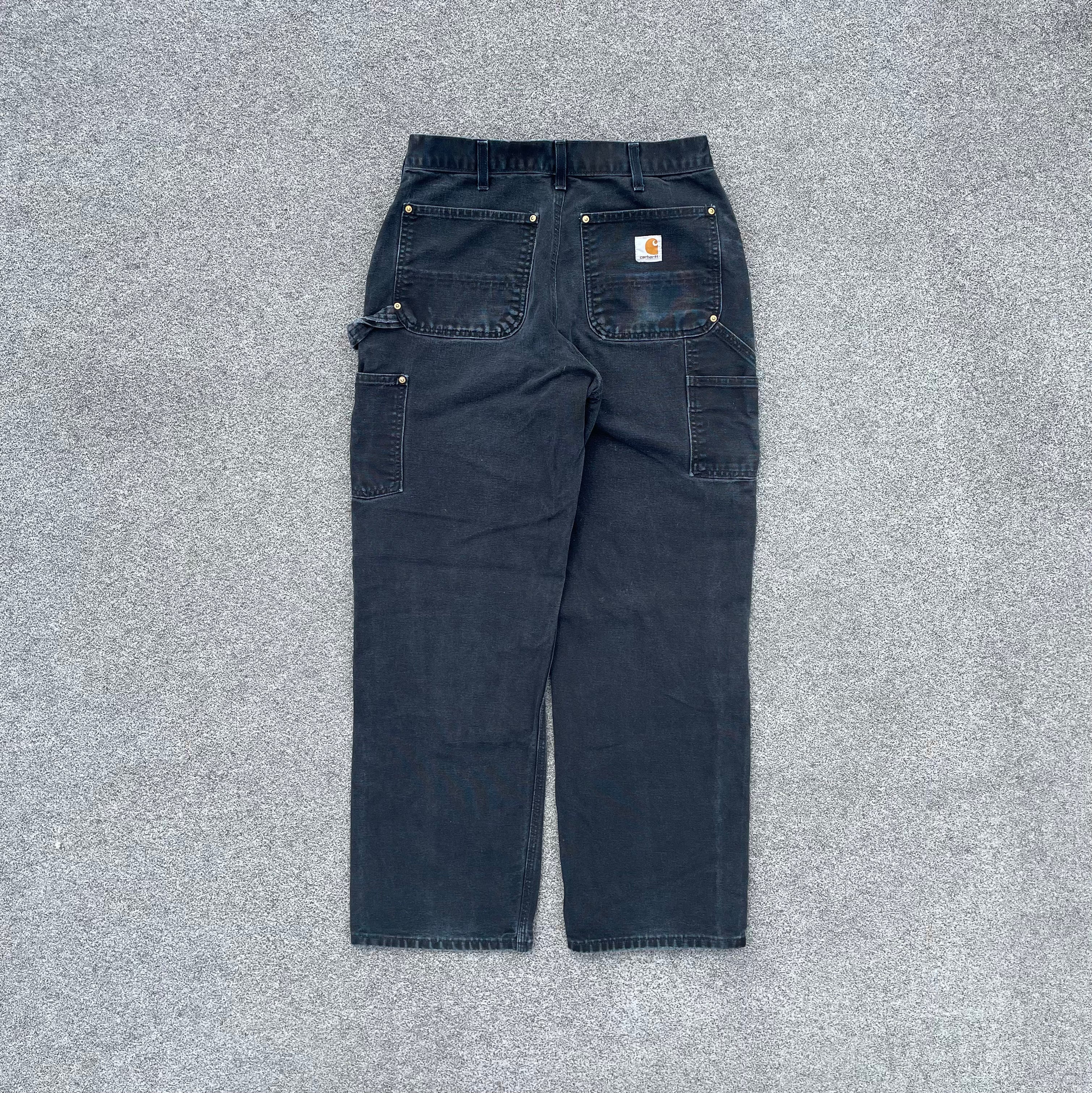 Vintage Carhartt Black Double Knee Carpenter Trousers