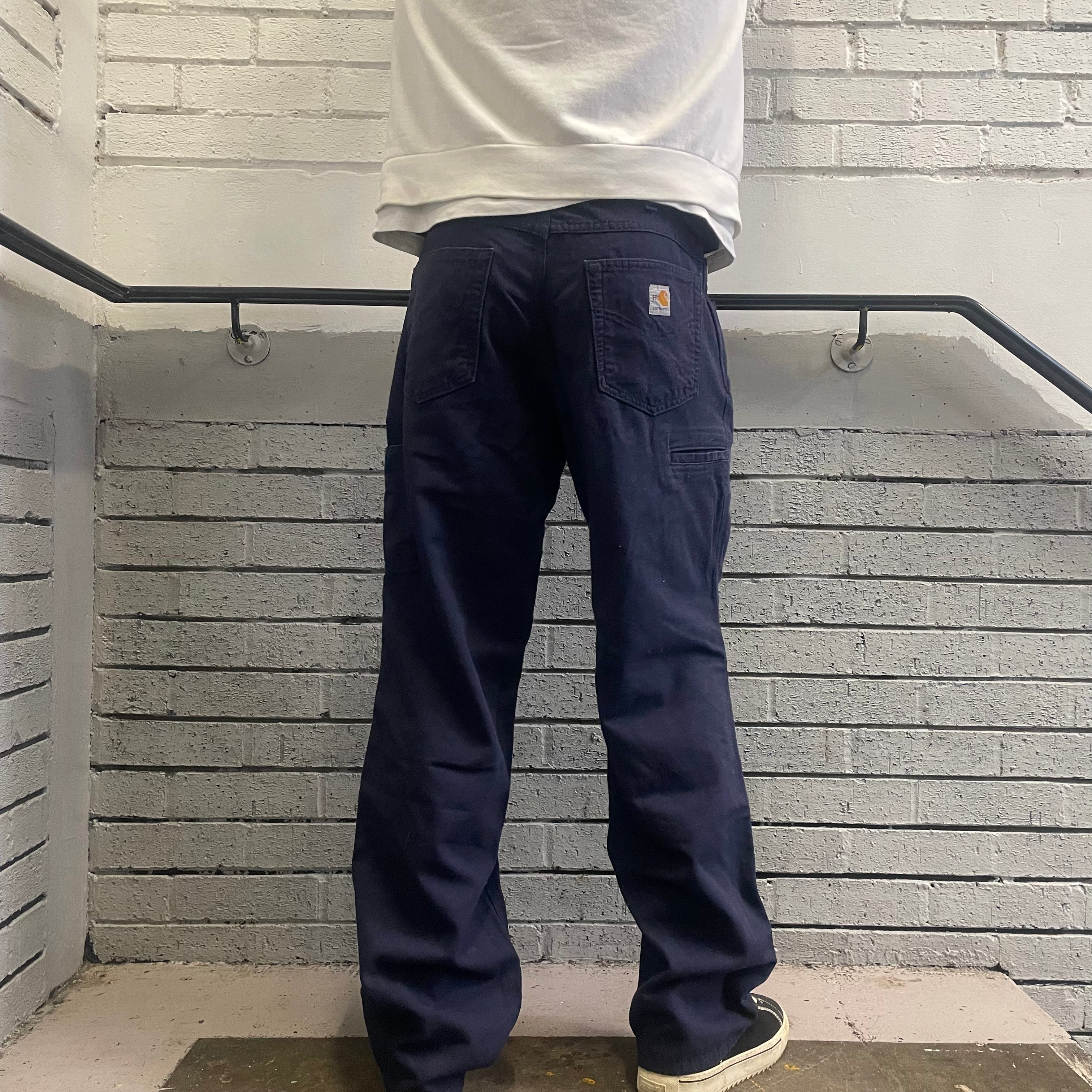 Vintage Carhartt Navy Blue Carpenter Trousers