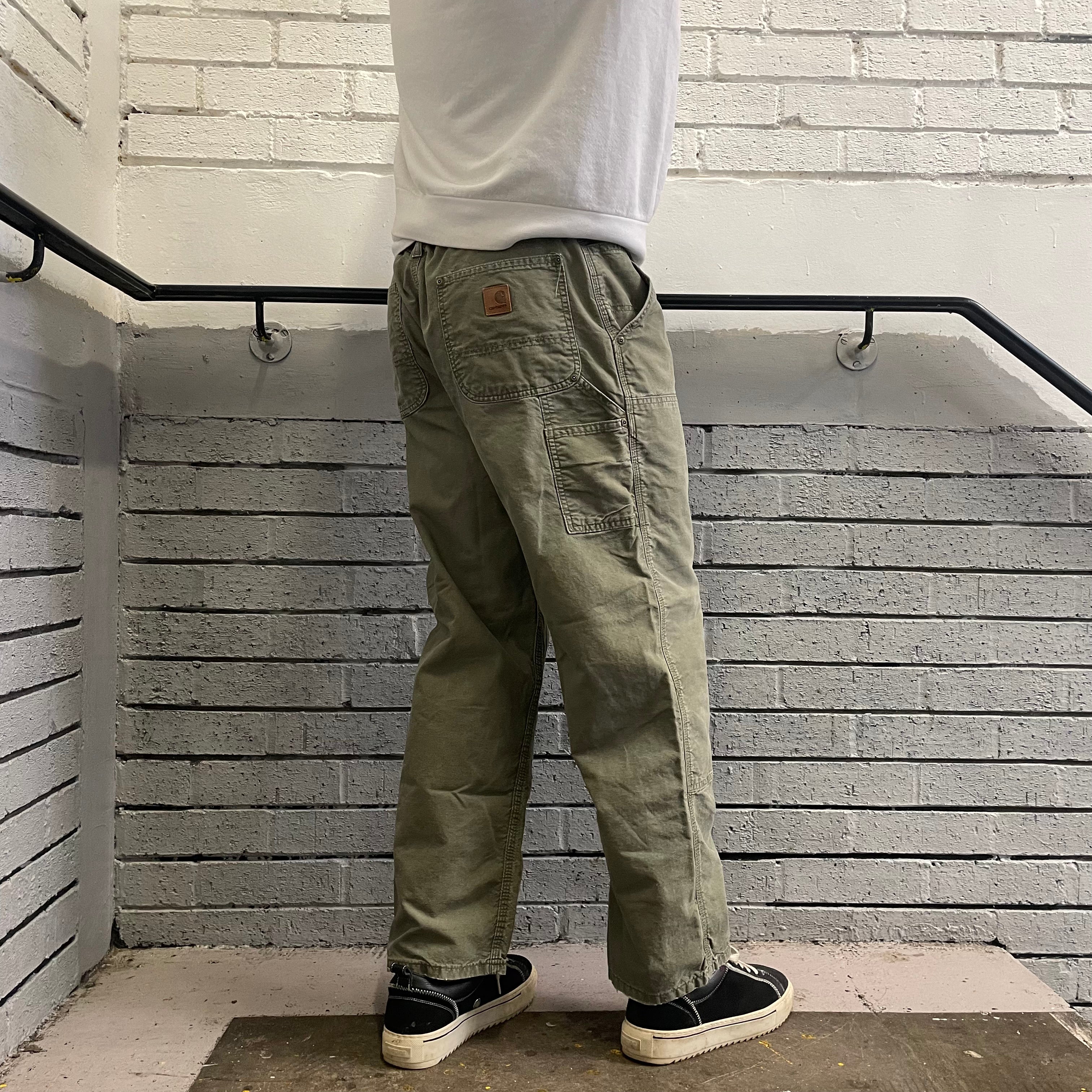 Vintage Carhartt Khaki Green Carpenter Trousers