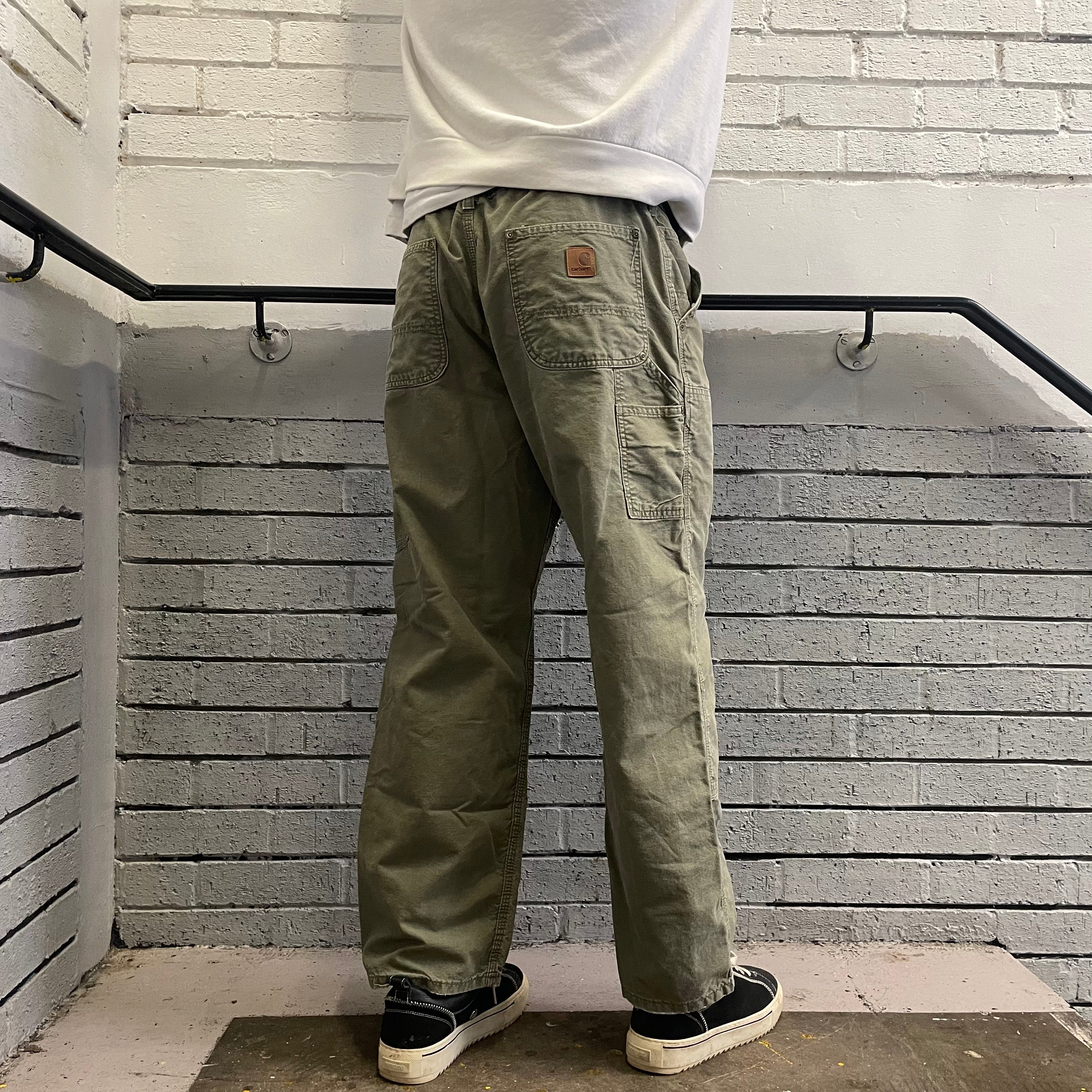 Vintage Carhartt Khaki Green Carpenter Trousers